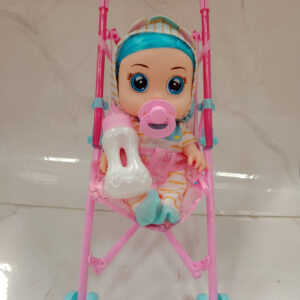 Muñeca con coche y accesorios (mediana)