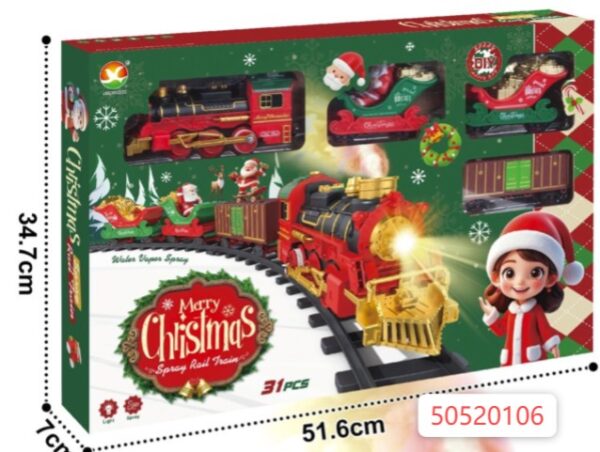 Tren clásico de navidad con vapor (no incluye batería)